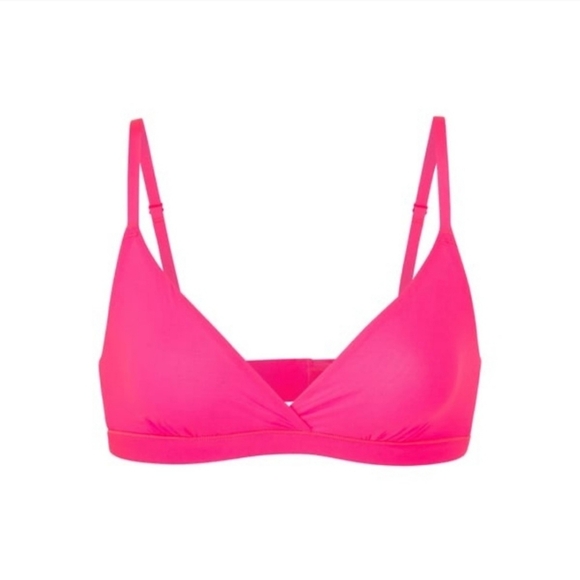 NWT SKIMS FITS EVERYBODY CROSSOVER BRALETTE IN ULTRA PINK SIZE XS - Picture 1 of 4